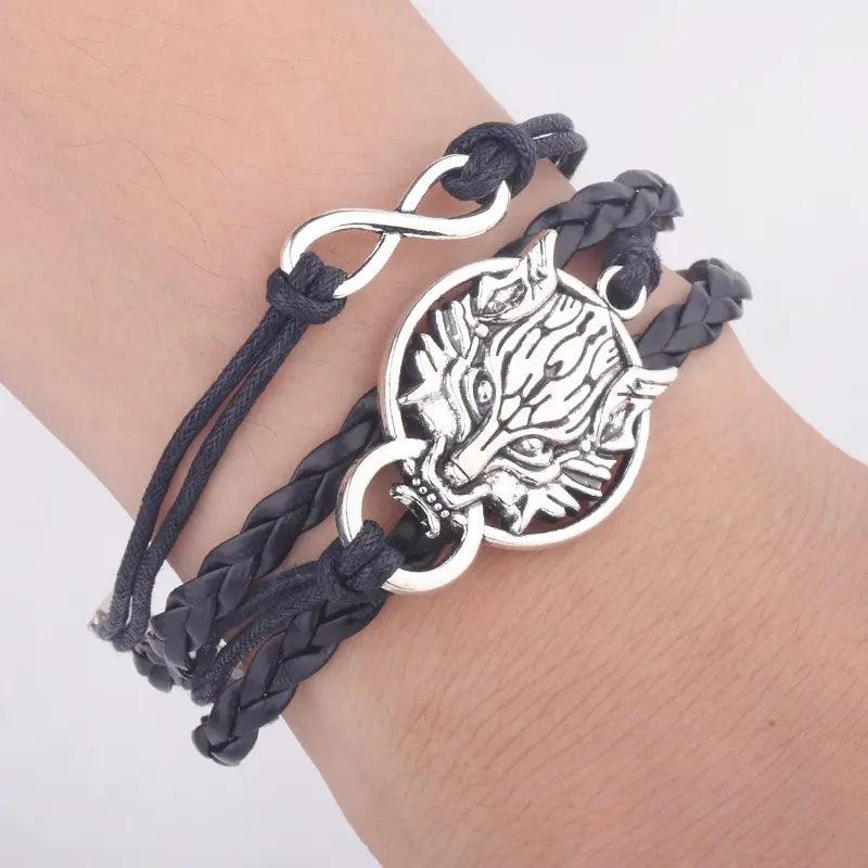 Vintage Leather Dragon Bracelet - L & M Kee, LLC