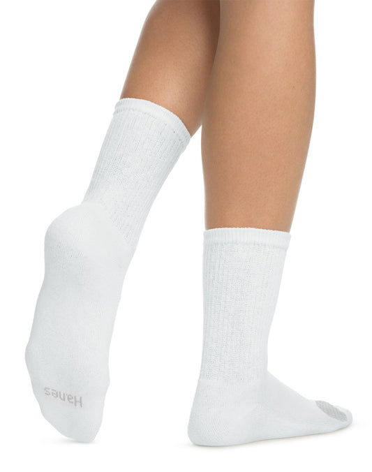 Hanes Women's Cool Comfort® Crew Socks Extended Sizes 6-Pack
