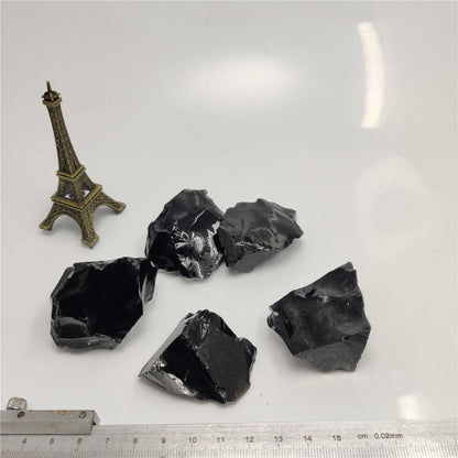 1pcs Natural Raw Black Obsidian Quartz Stones - L & M Kee, LLC