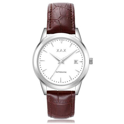 Women's Automatic Watch with Genuine Leather Strap - L & M Kee, LLC