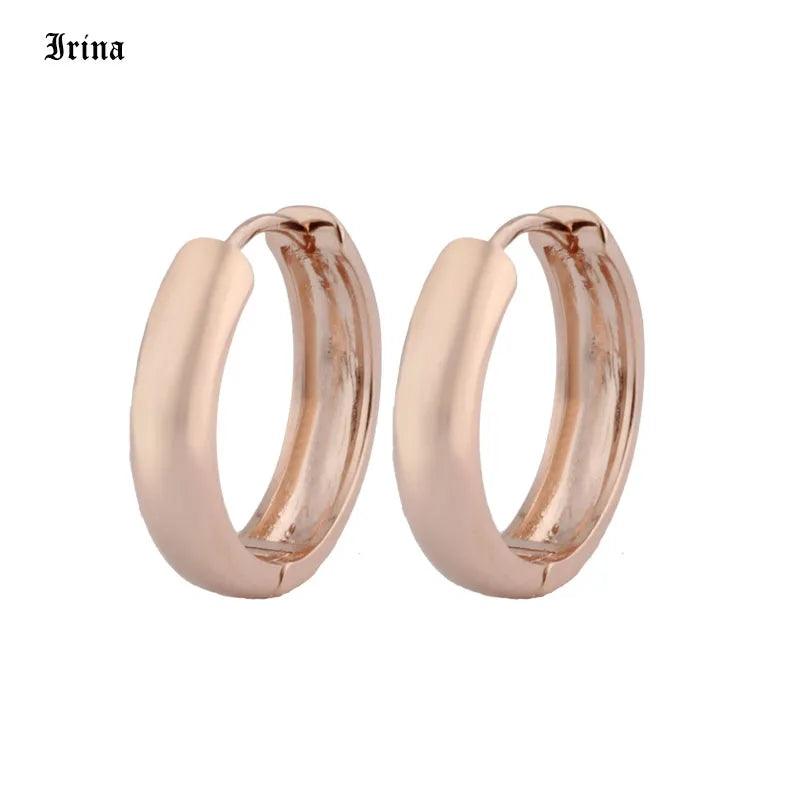585 Rose Gold Hoops Earrings - L & M Kee, LLC