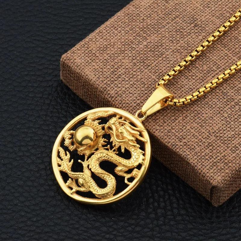 Hip Hop Ice Out Golden Horse Head Pendant Horseshoe Necklace for Men Personality Charm Fashion Rock Party Jewelry - L & M Kee, LLC