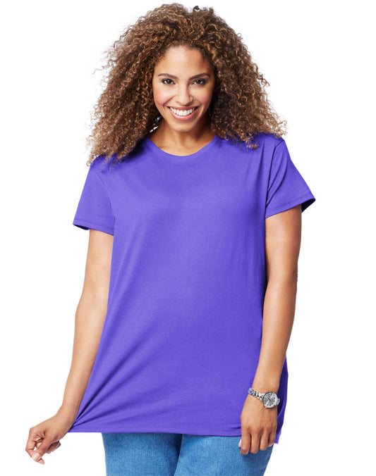 JMS Women's Cotton Jersey Short-Sleeve Crewneck Tee - L & M Kee, LLC