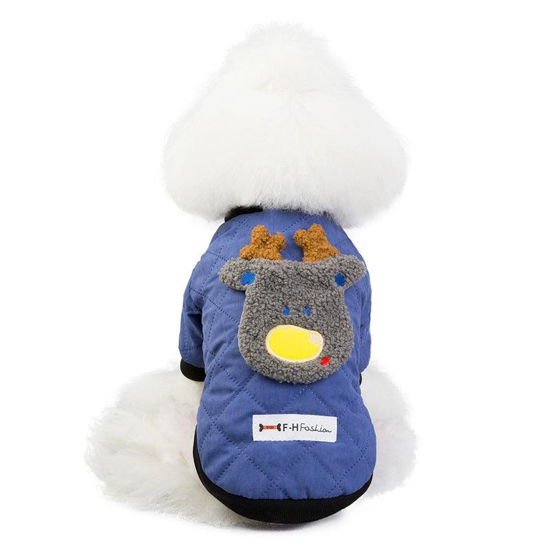 Poodle Dog Clothes Winter New Internet Celebrity Fleece-Lined Thickened Cotton-Padded Clothes Autumn and Winter Cat Clothing Pet Winter Warm - L & M Kee, LLC