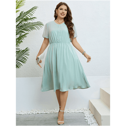 XL-4XL Women Dresses plus Size Ladies Retro Skirt Summer plus Size Women's Skirt - L & M Kee, LLC