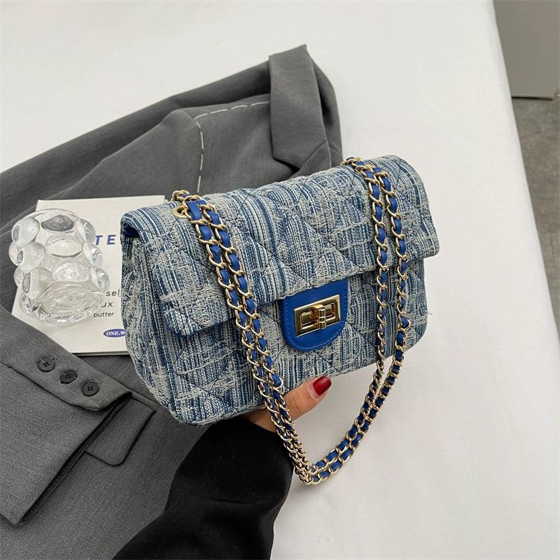 Minimalist Popular One-Shoulder Quilted Chain Bag - L & M Kee, LLC