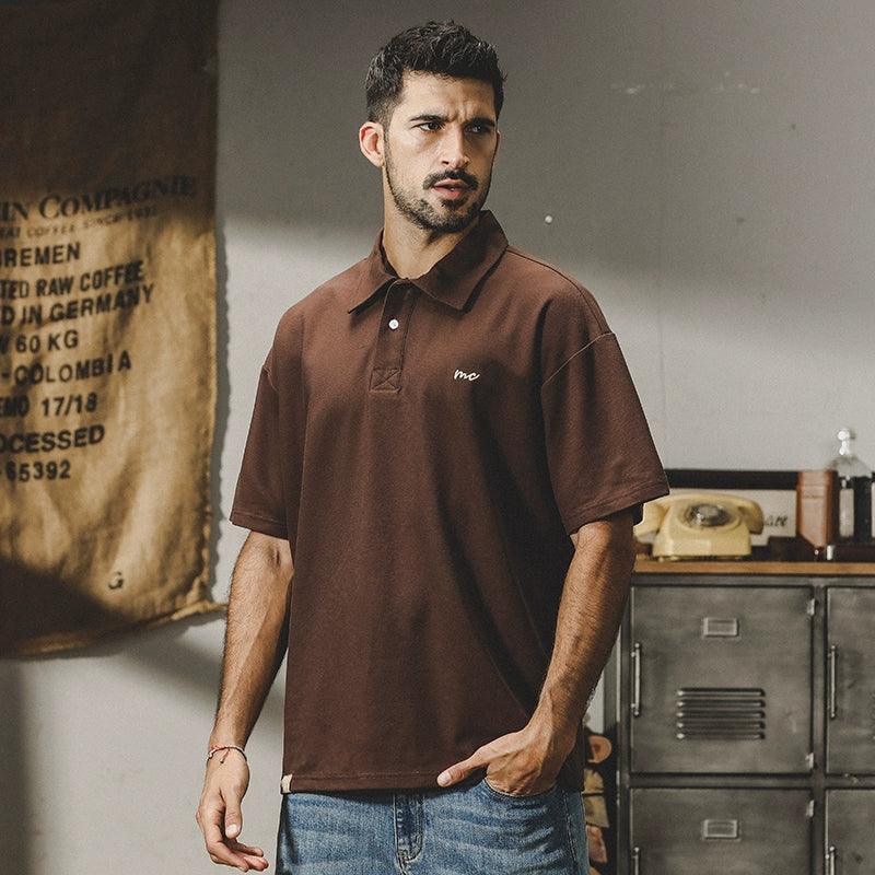 Trendy Polo Shirt Summer American Minimalist Casual Short Sleeve - L & M Kee, LLC