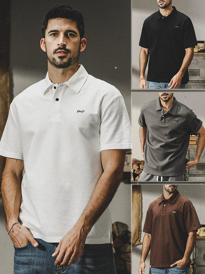 Trendy Polo Shirt Summer American Minimalist Casual Short Sleeve - L & M Kee, LLC