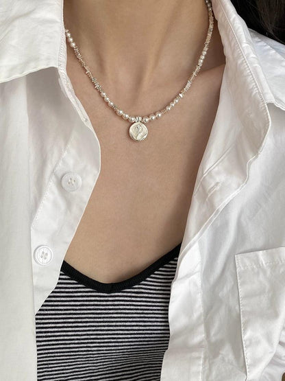 Color-Preserving Small Pieces of Silver Shijia Rose Drip Glazed Pearl Necklace - L & M Kee, LLC