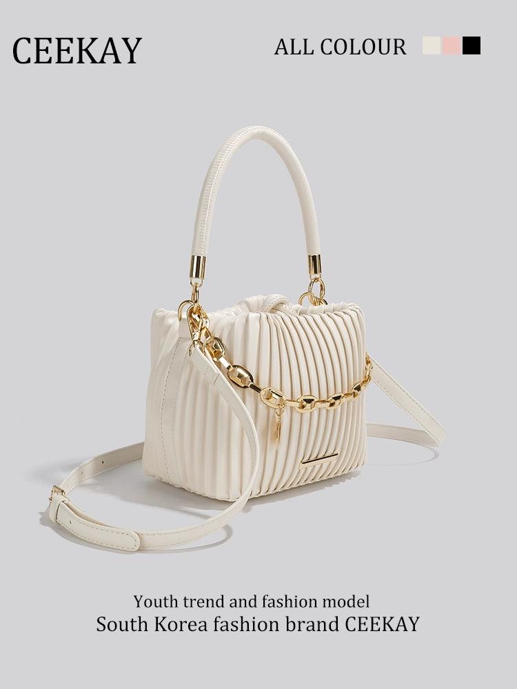 Hand Holding Bucket Bag Special-Interest Design Bag Fashion Women's Cross-Body Bag - L & M Kee, LLC