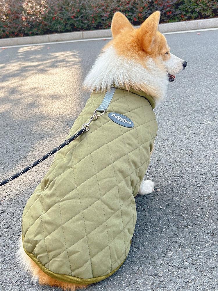 Corgi Shiba Inu Dog Clothes Winter Traction Buckle Medium Size Pet Coat Thickened Vest Velvet Thermal Vest - L & M Kee, LLC