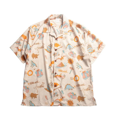 Lengoist Dinosaur Retro Color Short-Sleeved Shirt - L & M Kee, LLC