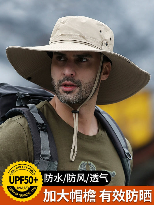 Sun-Proof Bucket Hat Men's Fishing Sunshade Summer Hat Sun Hat Sports Outdoor Hiking UV Protection Big Brim