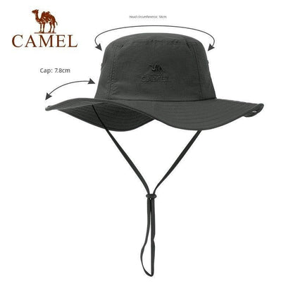 Camel Outdoor Sun-Proof Bucket Hat Men's Summer Sunshade Mountaineering Beach Sun Fishing Cowboy Hat Spring UV Protection - L & M Kee, LLC