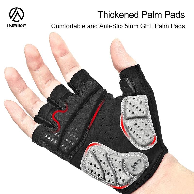 Half Finger Cycling Gloves Sport Fitness MTB Bike Gloves Men Women Riding Thickened Palm Pad Bicycle Fingerless Gloves - L & M Kee, LLC