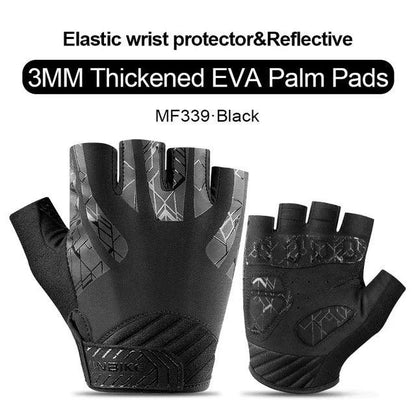 Half Finger Cycling Gloves Sport Fitness MTB Bike Gloves Men Women Riding Thickened Palm Pad Bicycle Fingerless Gloves - L & M Kee, LLC