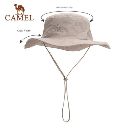 Camel Outdoor Sun-Proof Bucket Hat Men's Summer Sunshade Mountaineering Beach Sun Fishing Cowboy Hat Spring UV Protection - L & M Kee, LLC