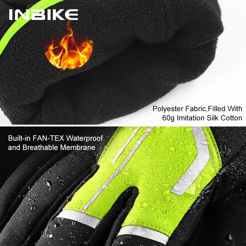 Thermal Cycling Gloves Gel Winter MTB Road Bike Gloves Windproof Shockproof Full Finger Glove Bicycle Riding Accessories - L & M Kee, LLC