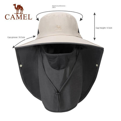 Camel Outdoor Sun-Proof Bucket Hat Men's Summer Sunshade Mountaineering Beach Sun Fishing Cowboy Hat Spring UV Protection - L & M Kee, LLC