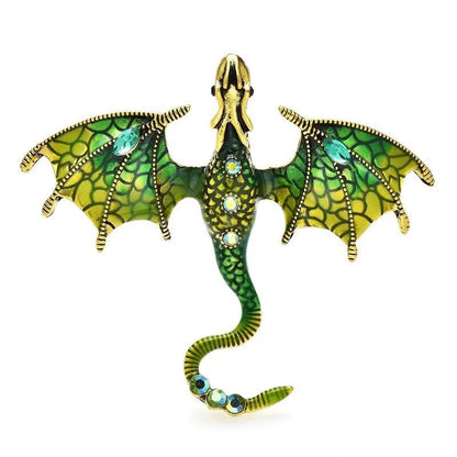 Enamel Dragon Brooch - L & M Kee, LLC