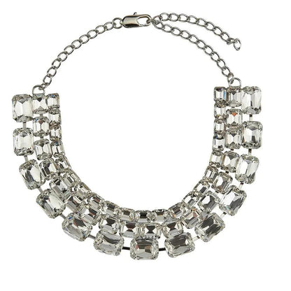 Large Rhinestone Choker Statement Jewelry - L & M Kee, LLC