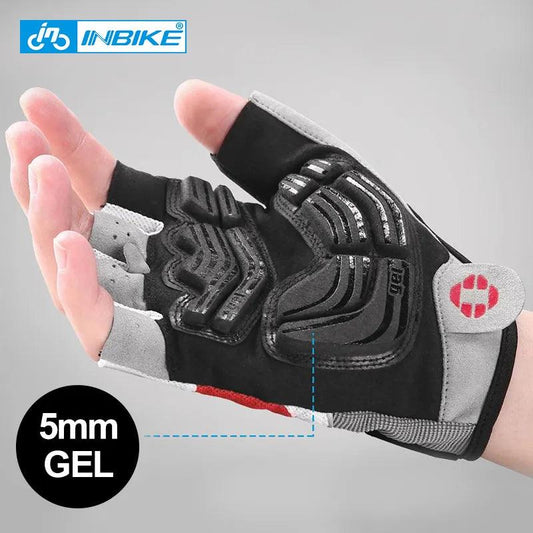 INBIKE Shockproof GEL Pad Cycling Gloves Half Finger Sport Gloves Men Women Summer Bicycle Gym Fitness Gloves MTB Gloves IF239