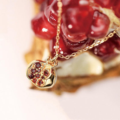 14K Gold Pomegranate Necklace