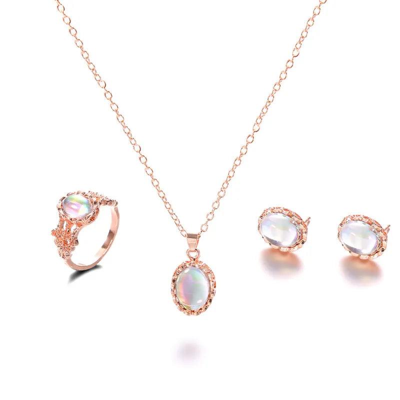 Opal 4pc Combination Jewelry Set - L & M Kee, LLC