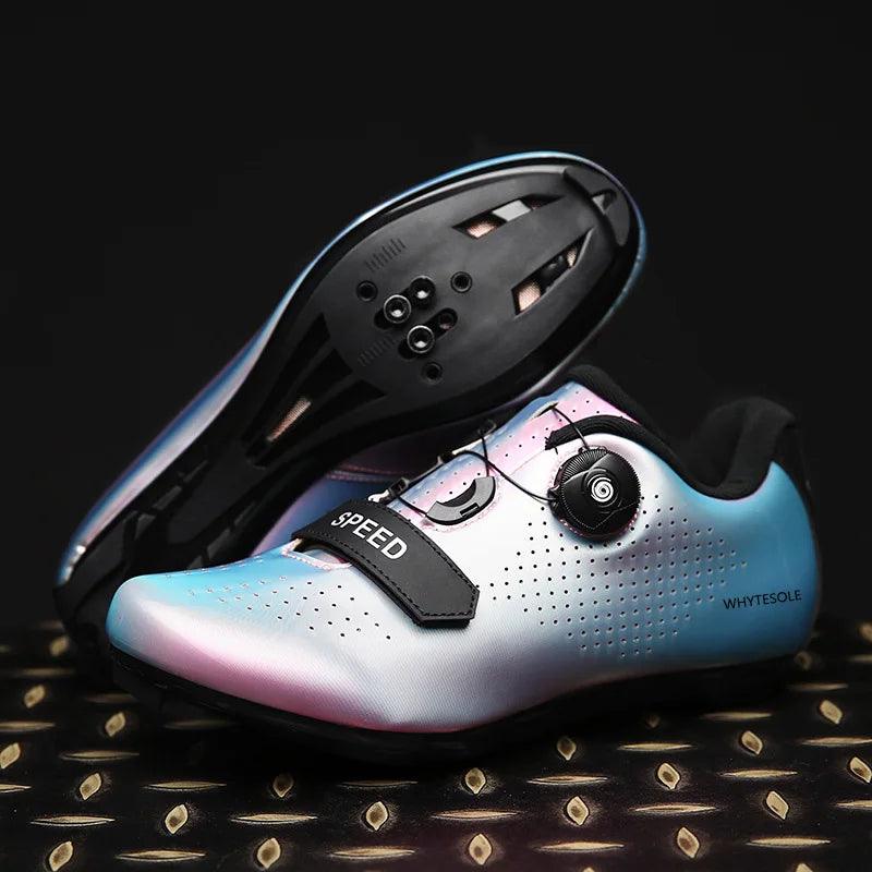 whytesole Men Cycling Sneaker Mtb Flat Shoes Cleat Self-Locking Mountain sapatilha ciclismo mtb Bike Shoes Women Road Bicycle - L & M Kee, LLC