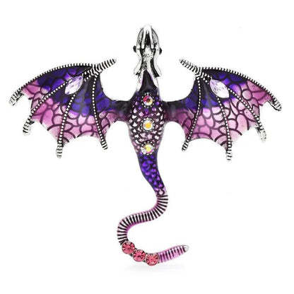 Enamel Dragon Brooch - L & M Kee, LLC