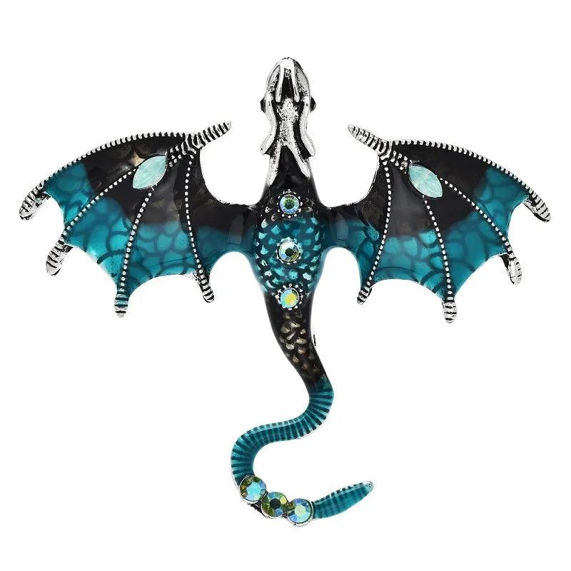 Enamel Dragon Brooch - L & M Kee, LLC