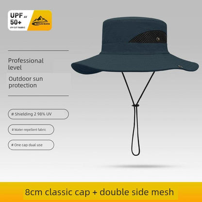 Summer Fisherman Sun Breathable and UV-Resistant Outdoor Mountaineering Fishing Big Brim Hat - L & M Kee, LLC