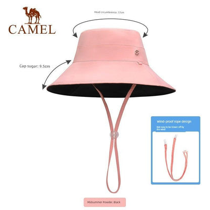 Camel Outdoor Sun-Proof Bucket Hat Men's Summer Sunshade Mountaineering Beach Sun Fishing Cowboy Hat Spring UV Protection - L & M Kee, LLC