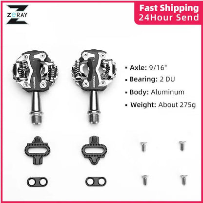 MTB Mountain Bike Self-locking Pedals Cycling Clipless Pedals Aluminum Alloy SPD CR-MO Pedals Mtb Pedals Bike Pedals - L & M Kee, LLC