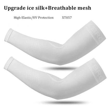 ROCKBROS Arm Sleeve Breathable Quick Dry UV Protection Cycling Sport Sleeve Ice Fabric Sunscreen Sports Wear Fitness Arm Sleeve - L & M Kee, LLC