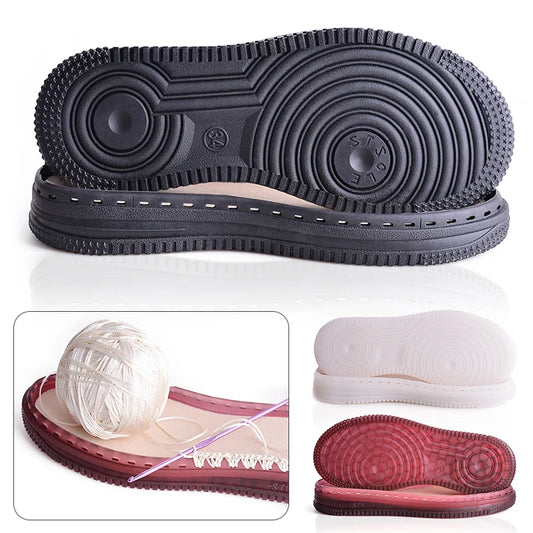 Crafting | 1 Pair Soft Rubber Soles Hand-woven Hook Line Soles