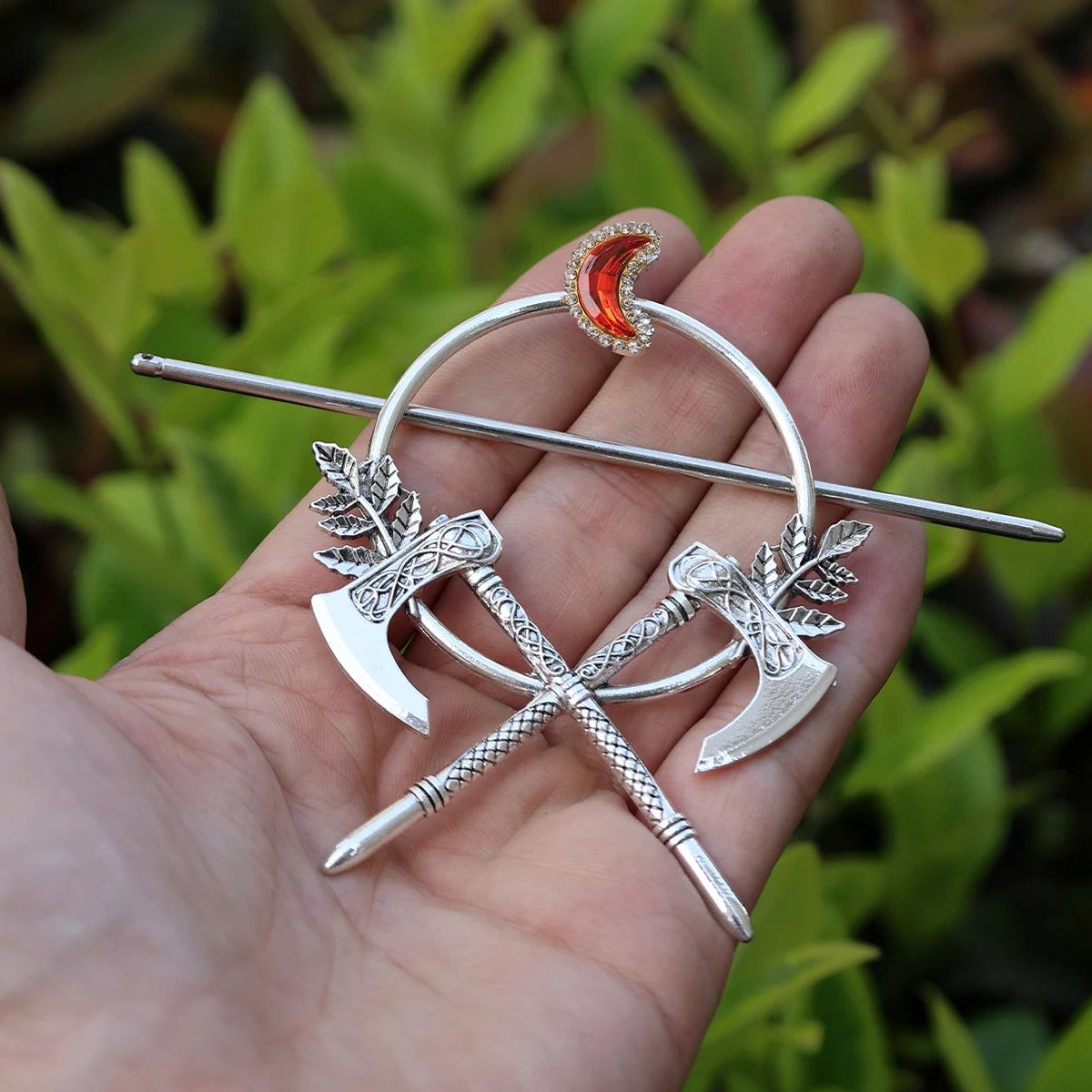 Witch Woodland Goddess Crescent Moon Dragonfly Hairstick Fairy Moon Dragonfly Insect Hair Barrette Hairclip For women Wicca