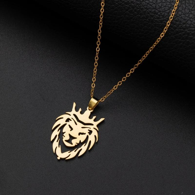 Hip Hop Ice Out Golden Horse Head Pendant Horseshoe Necklace for Men Personality Charm Fashion Rock Party Jewelry - L & M Kee, LLC