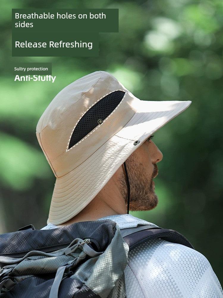 Summer Fisherman Sun Breathable and UV-Resistant Outdoor Mountaineering Fishing Big Brim Hat