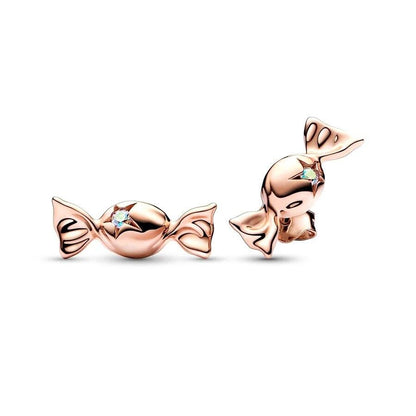 Original Rose Gold Double-row Single-row Infinity Stud Earrings - L & M Kee, LLC