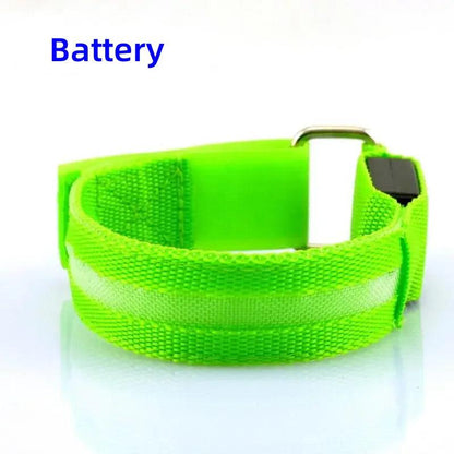 Night Running Armband LED Light Outdoor Sports USB Rechargeable Safety Belt Arm Leg Warning Wristband Cycling Bike Bicycle Light - L & M Kee, LLC