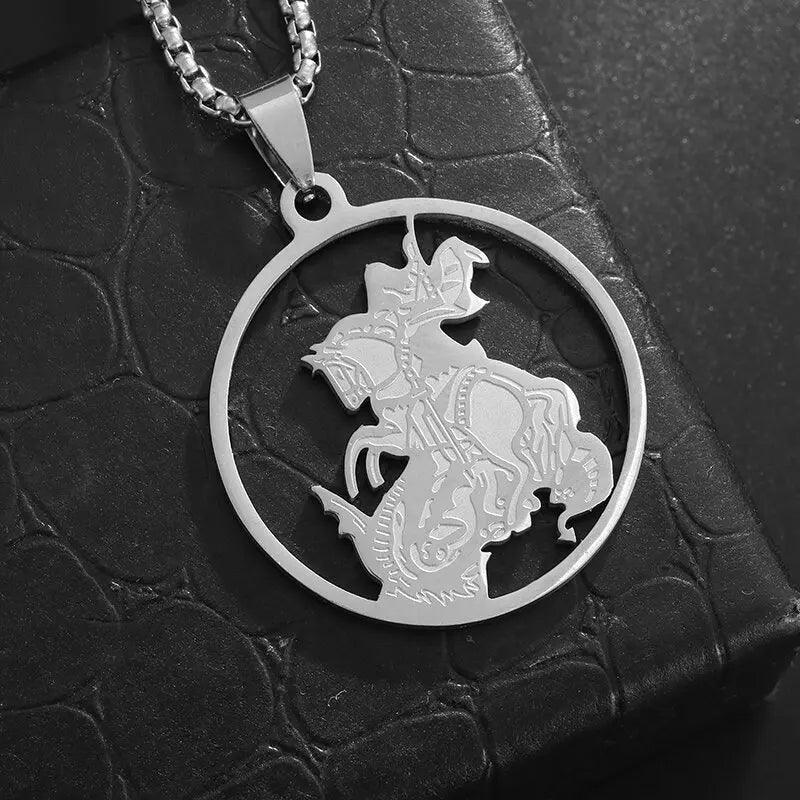 Hip Hop Ice Out Golden Horse Head Pendant Horseshoe Necklace for Men Personality Charm Fashion Rock Party Jewelry - L & M Kee, LLC