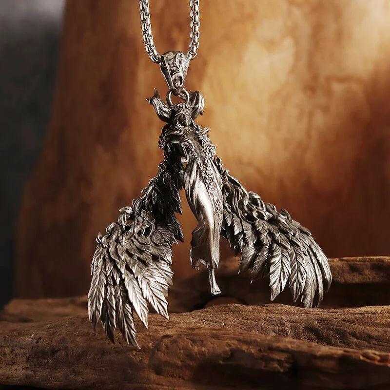 Mythical Unicorn Pegasus Wings Pendant Horse Constellation Necklace Men and Women Trend Jewelry Couple Gift - L & M Kee, LLC