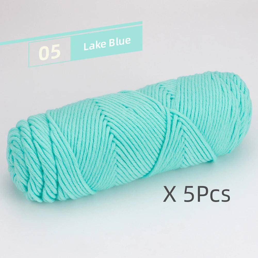 5 Pcs Cotton Select Yarn 17.63oz/500g, Light Worsted Thick Yarn For Knitting Baby Wool Crochet Scarfcoat Sweater Weave Thread-L & M Kee, LLC