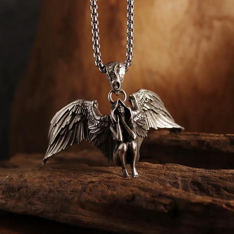 Mythical Unicorn Pegasus Wings Pendant Horse Constellation Necklace Men and Women Trend Jewelry Couple Gift - L & M Kee, LLC