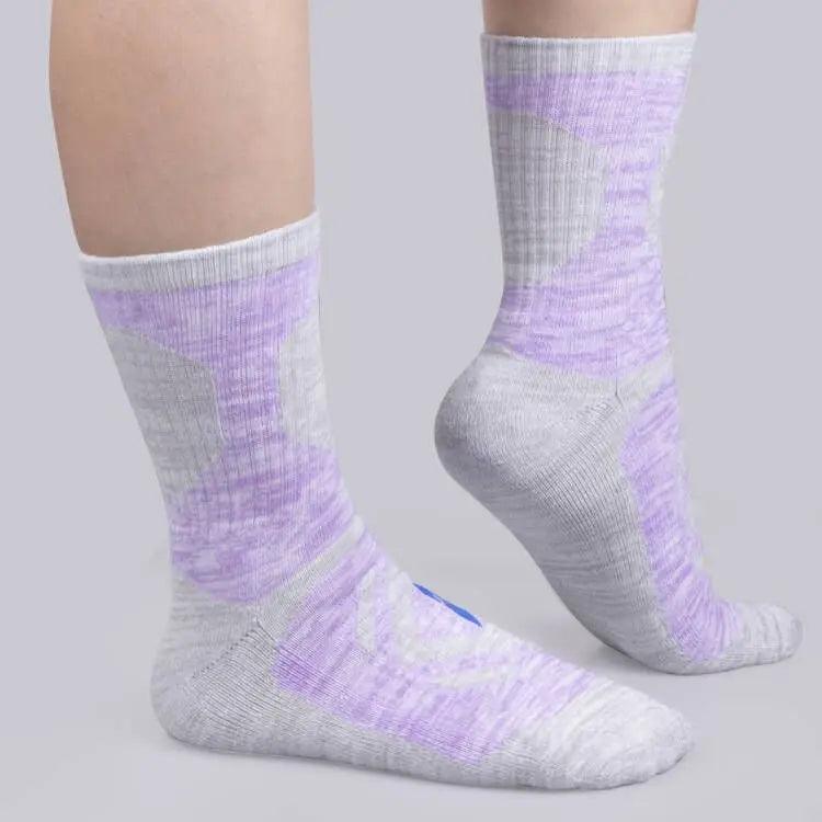 YUEDGE Womens 5 Pairs Moisture Wicking Cotton Cushioned Crew Athletic Hiking Socks - L & M Kee, LLC
