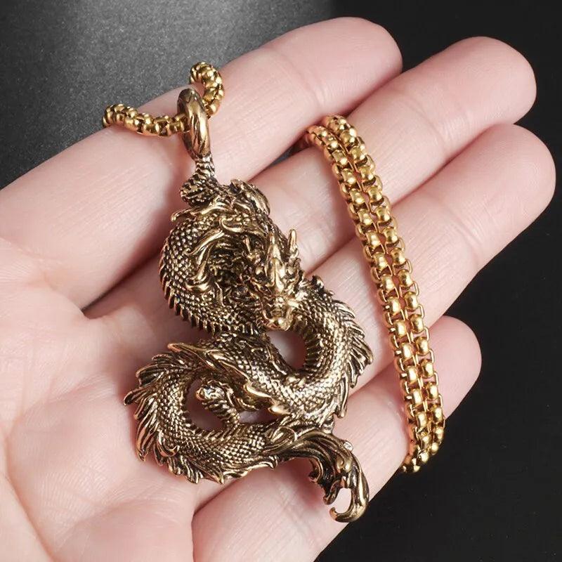 Hip Hop Ice Out Golden Horse Head Pendant Horseshoe Necklace for Men Personality Charm Fashion Rock Party Jewelry - L & M Kee, LLC