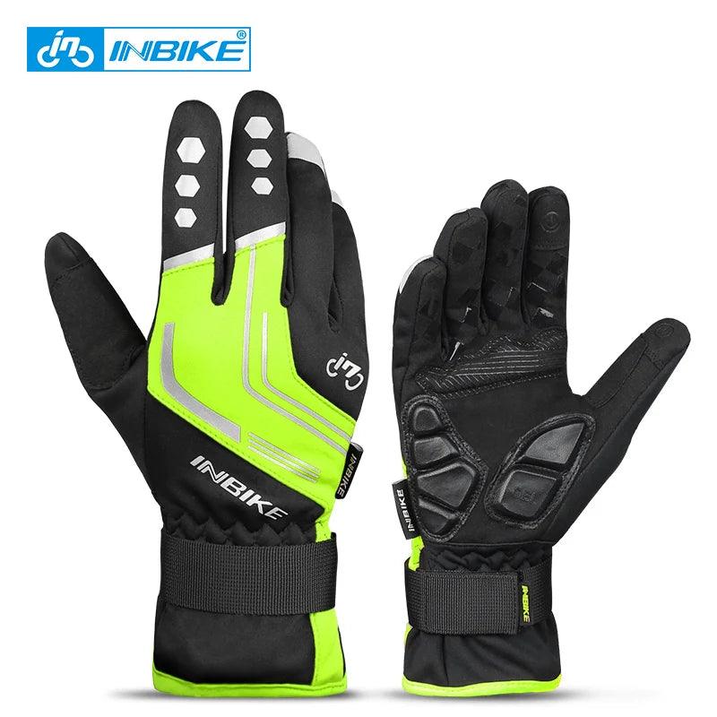 Thermal Cycling Gloves Gel Winter MTB Road Bike Gloves Windproof Shockproof Full Finger Glove Bicycle Riding Accessories - L & M Kee, LLC