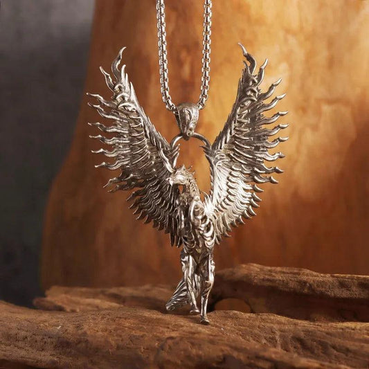 Mythical Unicorn Pegasus Wings Pendant Horse Constellation Necklace Men and Women Trend Jewelry Couple Gift - L & M Kee, LLC