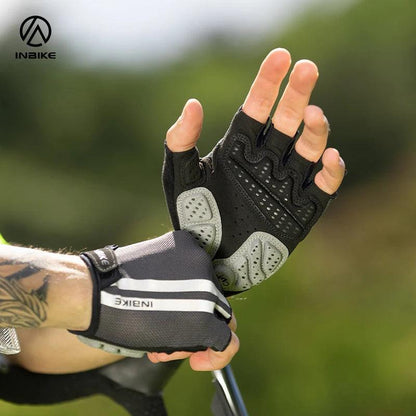 Half Finger Cycling Gloves Sport Fitness MTB Bike Gloves Men Women Riding Thickened Palm Pad Bicycle Fingerless Gloves - L & M Kee, LLC